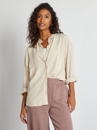 Gestreept blouse met lange mouw