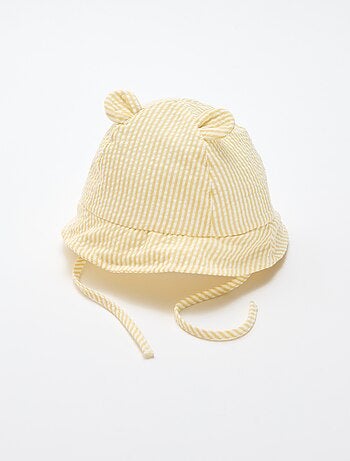 Gestreept bucket hat met kleine oortjes
