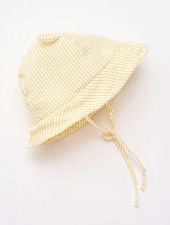 Gestreept bucket hat met kleine oortjes