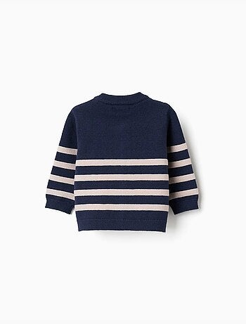 Gestreept gebreid vest