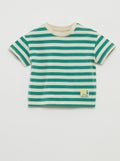 Gestreept jersey T-shirt met korte mouwen WIT - Kiabi