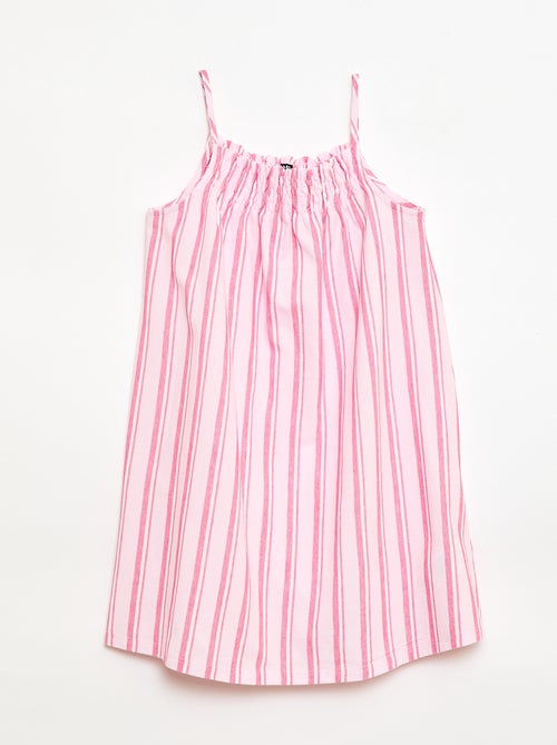 Gestreept jurkje met bandjes - Kiabi