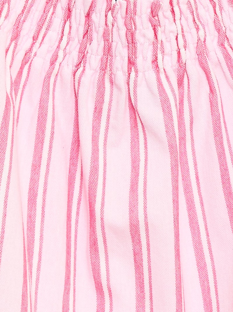 Gestreept jurkje met bandjes Rose - Kiabi