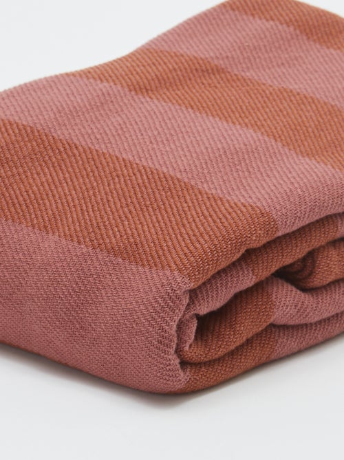 Gestreept katoenen plaid - Kiabi Home - Kiabi