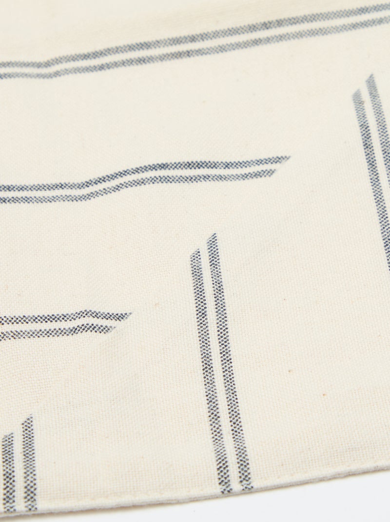 Gestreept katoenen tafelkleed (150x150 cm) - Kiabi Home Biege - Kiabi