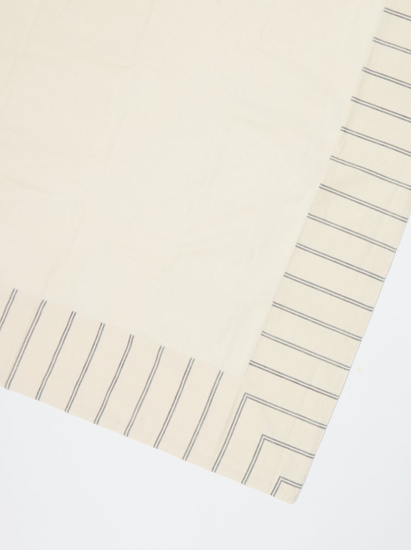 Gestreept katoenen tafelkleed (150x300 cm) - Kiabi Home Biege - Kiabi