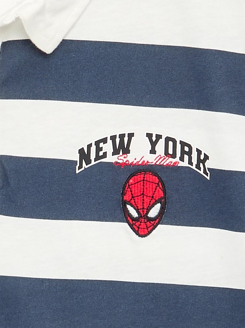 Gestreept 'Marvel' 'Spider-Man' poloshirt met korte mouwen Blauw - Kiabi