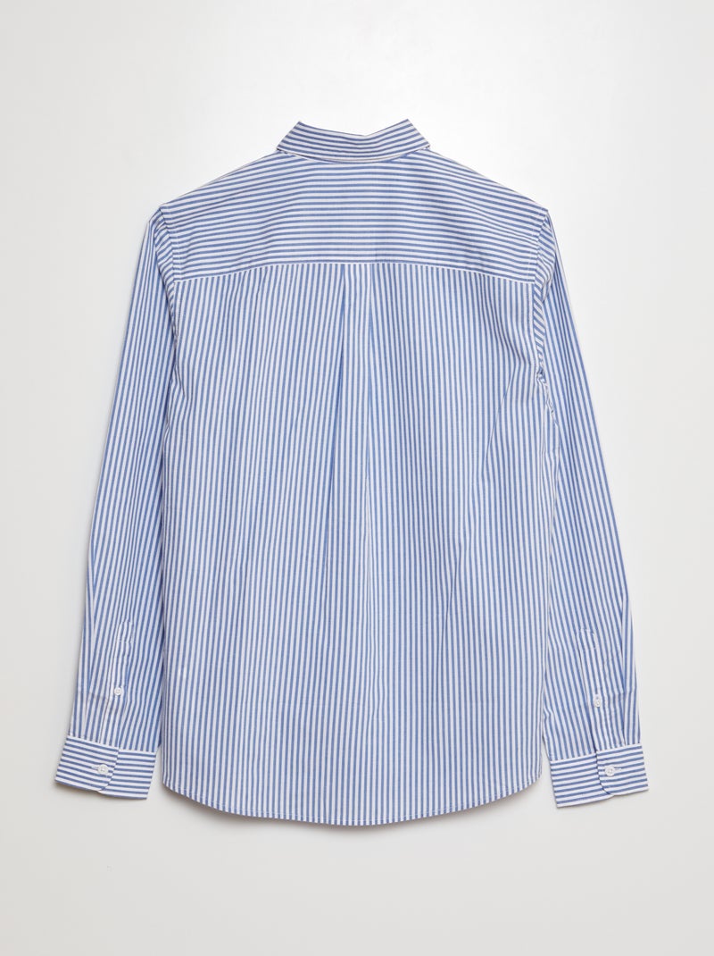 Gestreept overhemd BLAUW - Kiabi