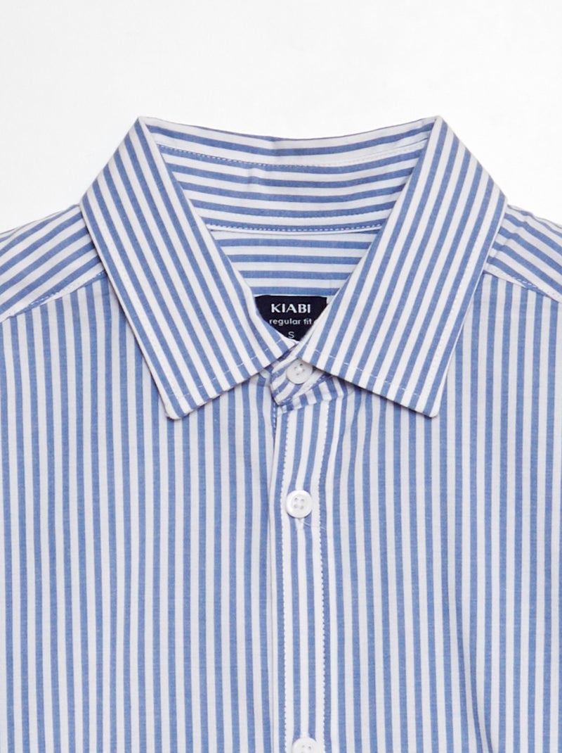 Gestreept overhemd BLAUW - Kiabi