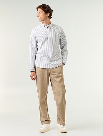 Gestreept overhemd met button-down kraag