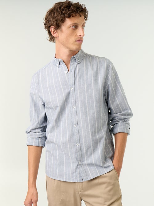 Gestreept overhemd met button-down kraag - Kiabi