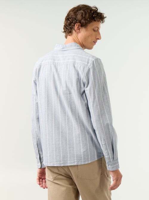 Gestreept overhemd met button-down kraag - Kiabi