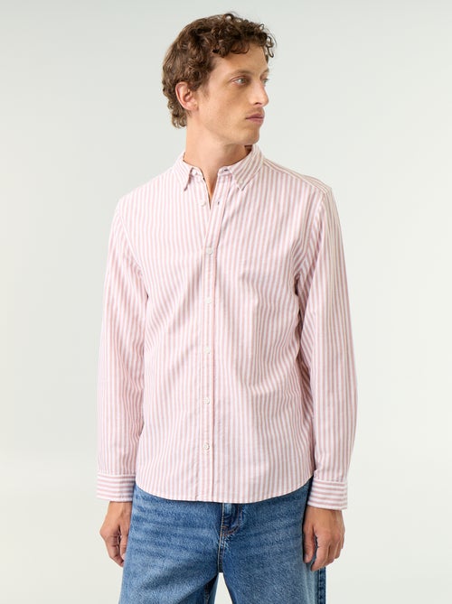 Gestreept overhemd met button-down kraag - Kiabi