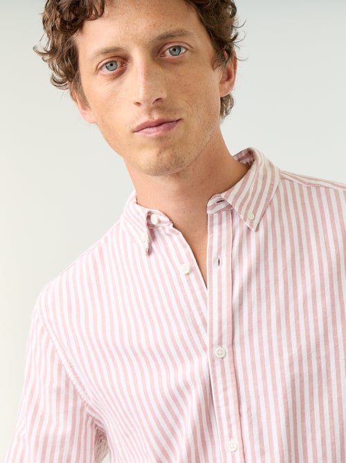 Gestreept overhemd met button-down kraag - Kiabi