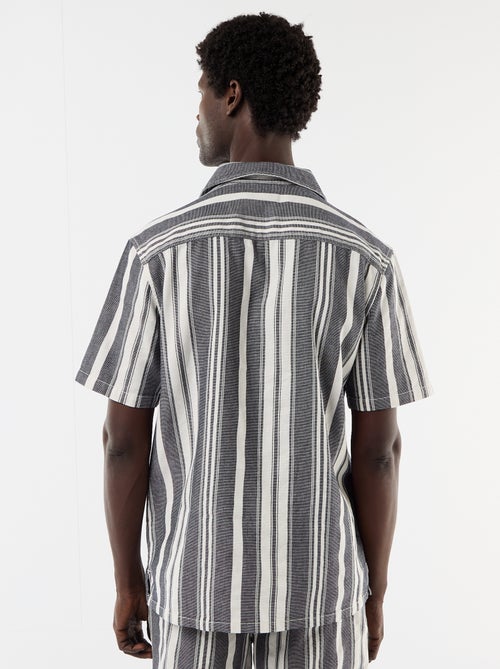 Gestreept overhemd met korte mouwen - Kiabi