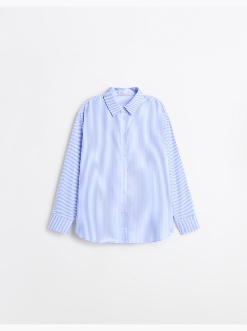 Gestreept overhemd, mo fashion Blauw - Kiabi