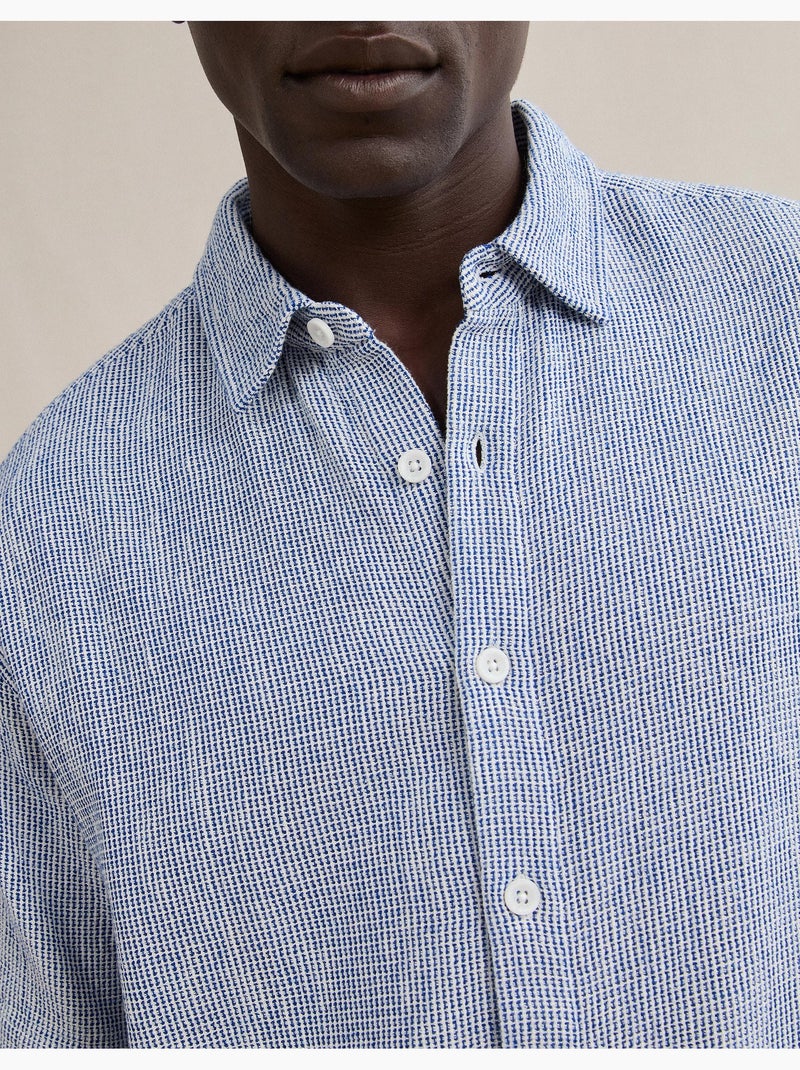 Gestreept overhemd, MO Fashion Blauw - Kiabi