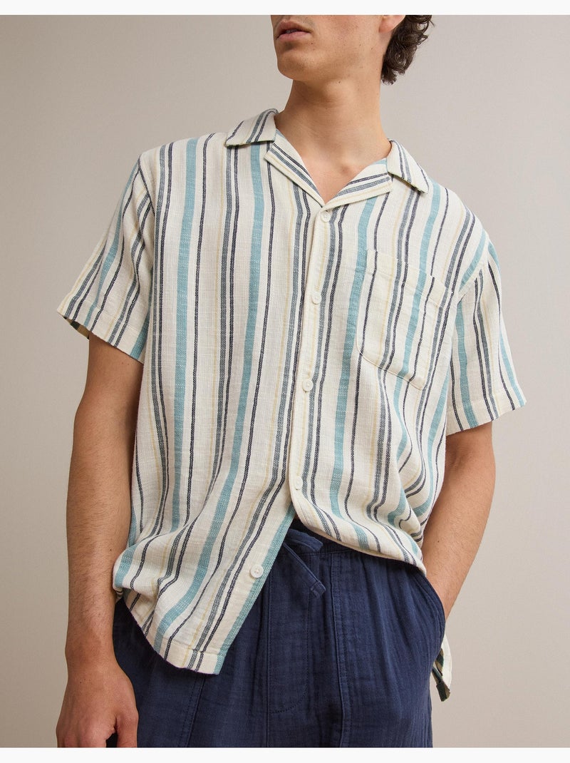 Gestreept overhemd, MO Fashion Blauw - Kiabi
