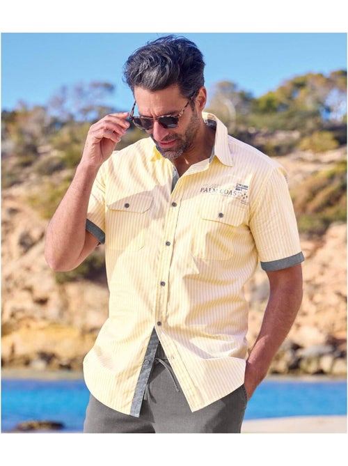 Gestreept overhemd Sunny - ATLAS FOR MEN - Kiabi Gestreept overhemd Sunny - ATLAS FOR MEN - Kiabi
