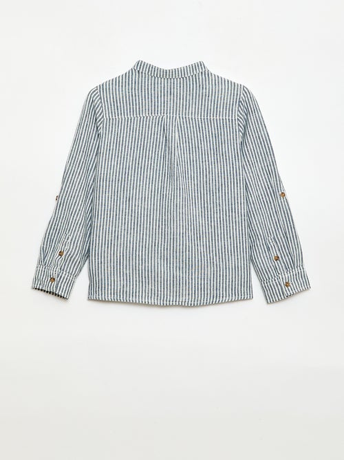 Gestreept overhemd van linnenmix - Kiabi