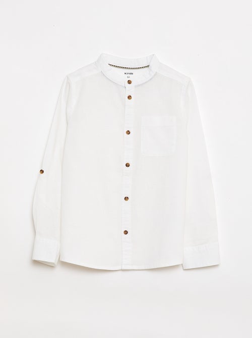 Gestreept overhemd van linnenmix - Kiabi