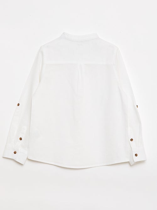 Gestreept overhemd van linnenmix - Kiabi