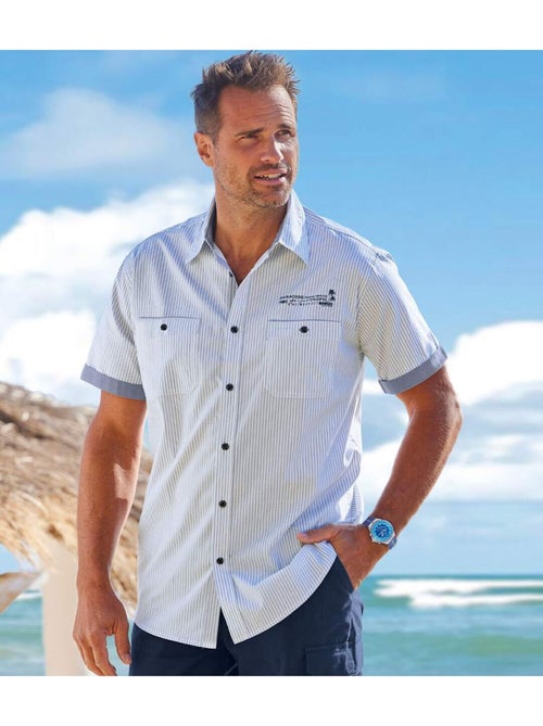 Gestreept overhemd van popeline West Island - ATLAS FOR MEN - Kiabi Gestreept overhemd van popeline West Island - ATLAS FOR MEN - Kiabi