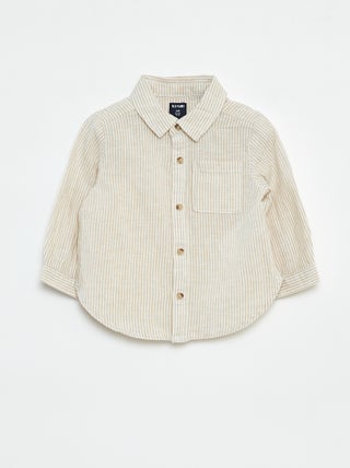 Gestreept overhemdje van chambray