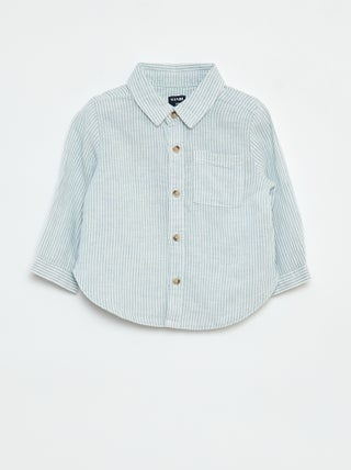 Gestreept overhemdje van chambray