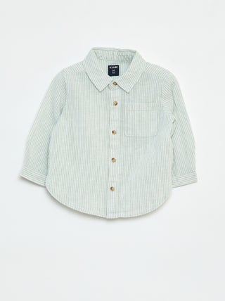 Gestreept overhemdje van chambray