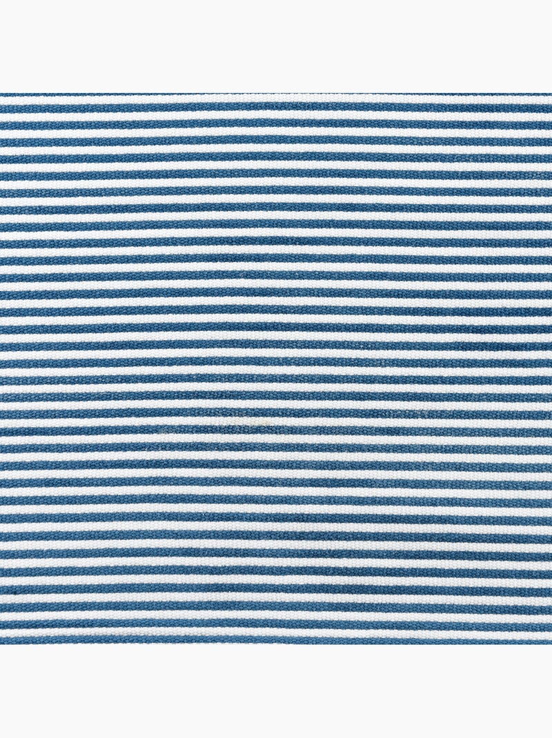 Gestreept plaid met kwastjes Blauw - Kiabi