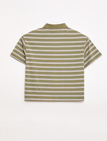 Gestreept poloshirt met korte mouwen