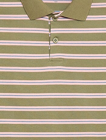 Gestreept poloshirt met korte mouwen