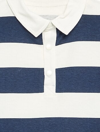 Gestreept poloshirt met lange mouwen - gemakkelijk aan te trekken collectie