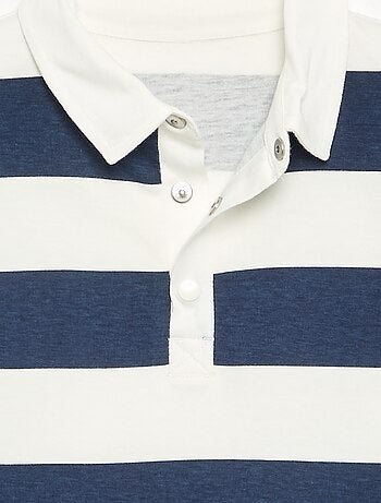 Gestreept poloshirt met lange mouwen - gemakkelijk aan te trekken collectie