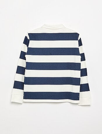 Gestreept poloshirt met lange mouwen - gemakkelijk aan te trekken collectie