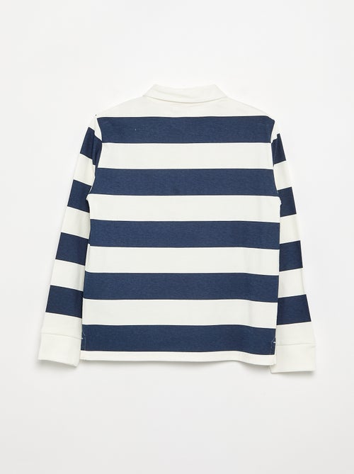 Gestreept poloshirt met lange mouwen - gemakkelijk aan te trekken collectie - Kiabi