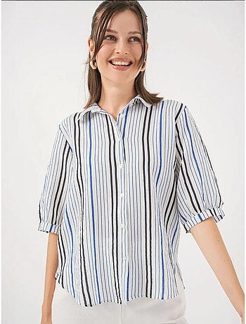 Gestreept poplin overhemd bdart