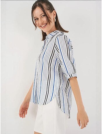 Gestreept poplin overhemd bdart