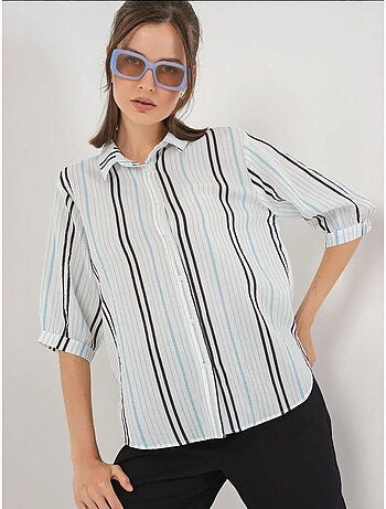 Gestreept poplin overhemd bdart