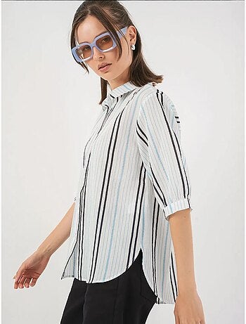 Gestreept poplin overhemd bdart