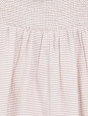 Gestreept seersucker playsuit