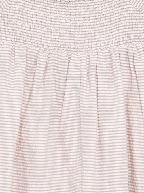 Gestreept seersucker playsuit - Kiabi