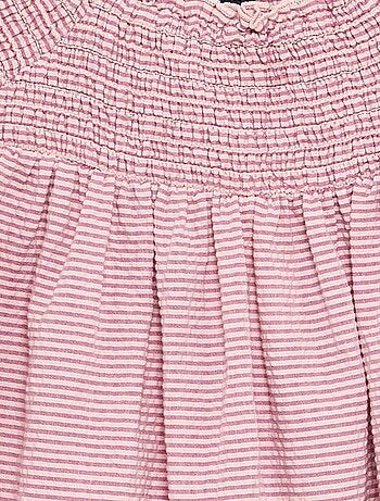 Gestreept seersucker playsuit