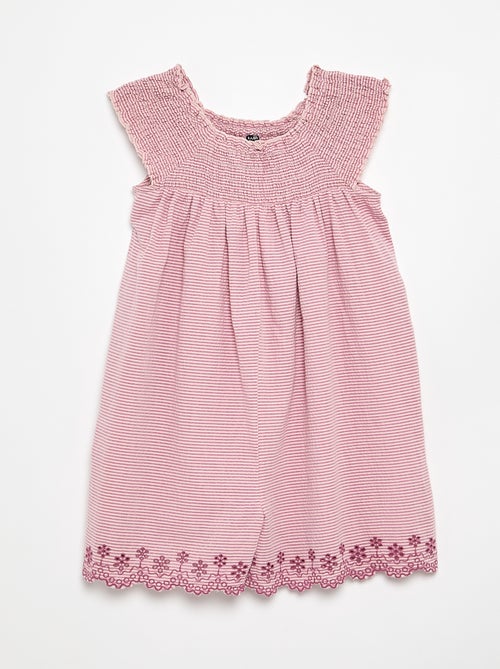 Gestreept seersucker playsuit - Kiabi