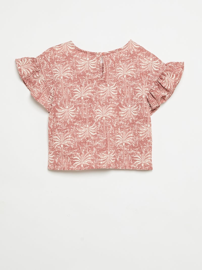Gestreept set T-shirt + broek - 2-delig Rose - Kiabi