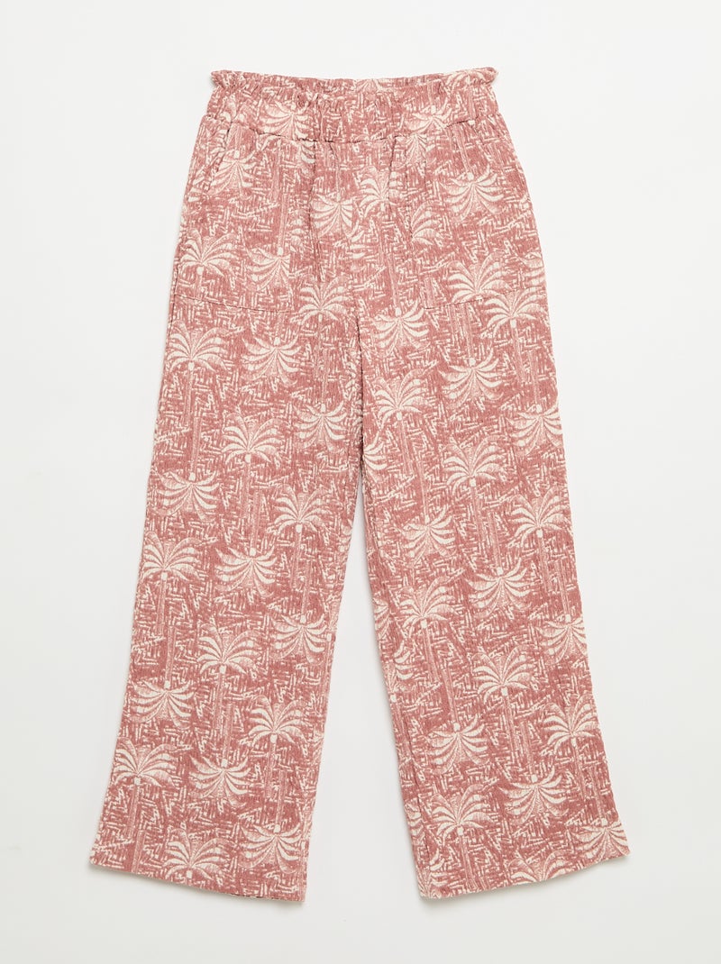 Gestreept set T-shirt + broek - 2-delig Rose - Kiabi