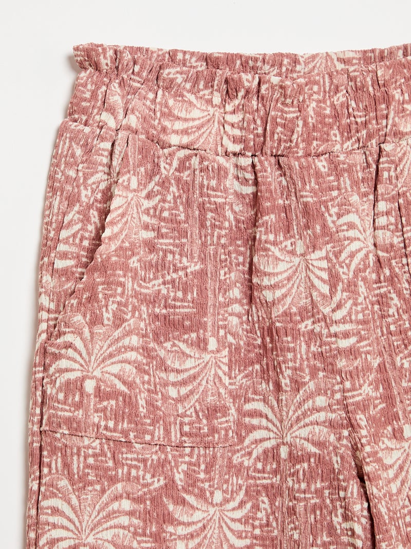 Gestreept set T-shirt + broek - 2-delig Rose - Kiabi
