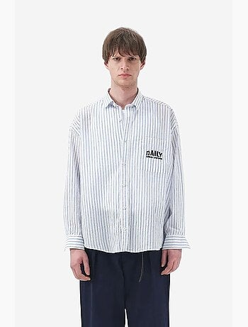 Gestreept shirt met lange mouwen en borduurwerk giesto