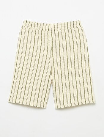 Gestreept short van jerseytricot